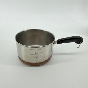 Revere Ware Measuring Cup 1 Cup Copper Bottom Stainless Steel Silver Vintage